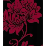 Wallpaper, Floral Design, Black and red Color, Size 10m×53cm