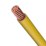 سلك نحاس مجدول 6 AWG جهد 600 فولت (MTW)، لون أصفر، طول 500 قدم | كابلات الشرقية