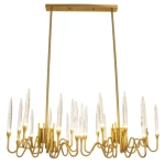 Modern Ceiling Light, Gold Finish, Size 10 ×110 ×34 cm 