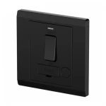 وحدة توصيل مع فيوز مع مفتاح 13 امبير، مقاس 7×7 سم، لون اسود، ماركة أي بي بي