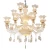 Classic Hanging Chandelier, 15 Arms, 155 cm Length, 95 cm Width, Gold