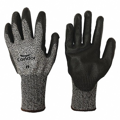 Coated Glove Size 9 XL, Gray and Black, Polyurethane Coating | ARAB PROS COMPANY