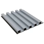 Chinese wood substitute PVC 20 x 290 cm rectangle, silver gray