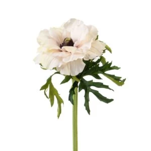 Artificial Anemone Flowers 52 cm Height, White Color | 