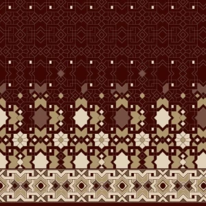 Synthetic Wool Mosque Carpet Thickness 12 mm, Red Patterned | YT-70559013