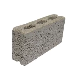 بلوك خرساني مفرغ 3 فتحات، مقاس 40×20×10 سم، لون رمادي | شركة أوبال