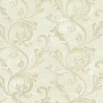 American Wallpaper Light Beige Color leaf-Patterned Design, Size 10mx0.53m, Model TB4280