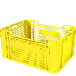 حاوية HDPE بلاستيك 51×39×24 سم أصفر، موديل 70QAR | مصنع الفريدي للصناعات البلاستيكية