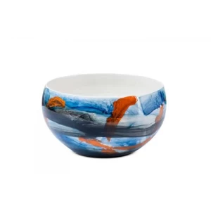Round Ceramic Decorative Plant Pot 25x25x14 cm, Blended Colors | Sultan Garden Center