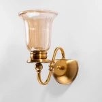 إضاءة جدارية ذهبية، الطول 27 سم، العرض 15 سم