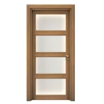 Premium wooden doors, light brown color, size 235 x 115 cm, thickness 6 cm, model GPR01
