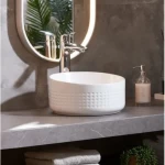 Kola Model Porcelain Counter Wash White Color, Dimensions 36×36×18 cm 