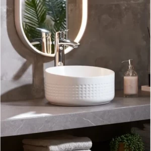 Kola Model Porcelain Counter Wash 36×36×18 cm, White Color | Abyat Company