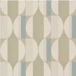 Belgian Geometric wall Covering, size 10 m x 0.53 m, beige color, model Maison