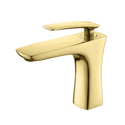 Short Washbasin Tap 12.9×17 cm, Gold | Prime Alarabia