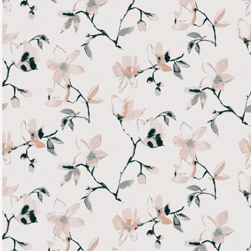 Floral Wallpaper 10m x 0.53m Light Beige Color, Cabinet Model | Abyat Company