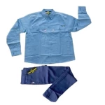 Electrical-Resistant Clothing, Mercerized Cotton, Blue Color, Size XXXL