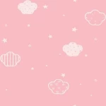 Kids Design Wall Covering, Length 10 m, Width 50 cm, Pink color