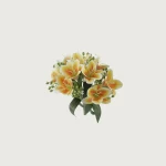  ورود صناعية، طول 30 سم، عرض 20 سم، لون برتقالى