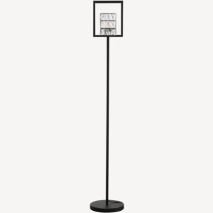 Shah Jahan Ceiling Light 30x30x160 cm Black | Clear Color | Abyat Company