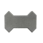 Interlock Pavement Flooring Tiles, Quadro Design, Size 14x20 cm, Thickness 6 cm, Gray | Al Wasd Industrial