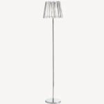 Floor Lamp, 44.5 cm Length, 44.5 cm Width, 28 cm Height, Chrome