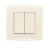 Wide Electrical light switch 2 gang 10 Amp ALF Alfanar Size 7×7 cm Color Beige 