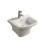 White Square Ceramic Wall Mounted Bathroom Washbasin, Size 56x47x30 cm
