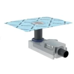 صفاية ارضية للشاور، عمق 50 ملم، لون فضى 