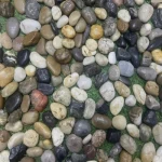 Shiny decorative stone, size 3-5 cm, weight 10 kg, multi colors