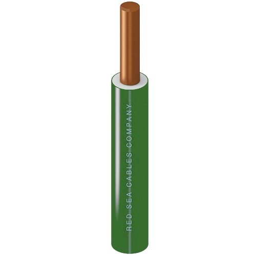 2.5mm Solid Copper Electric Wire 450/750V PVC 70°C Green 100 Yards | Red Sea Cables