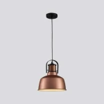 Luxury Pendant Light, Copper Color, Diameter 22 cm, Height 30 cm, Cable 200 cm, Single Bulb