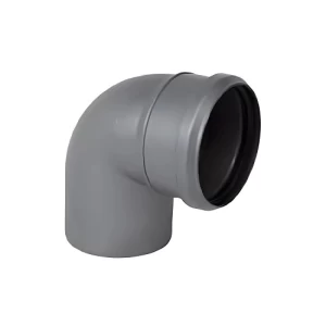كوع UPVC زاوية °87.5 مقاس 75 مم، طول 170 مم، لون رمادي | Cosmoplast