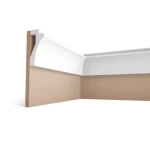 PU Foam Interior Decorative Cornices, Size 244x6x12 cm, White Color | Zakharef Company