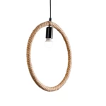 Decorative hanging pendant, diameter 35 cm, beige with black