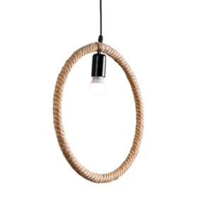 Decorative Hanging Pendant Diameter 35 cm Beige with Black | 47128