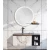 Marble Top With A Mirror Wash Basin Size 100 cm, Dark grey Color with Wooden Cabinet