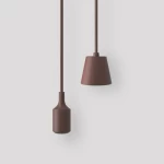 Brown Indoor Hanging Light, Single Bulb, Width 40 mm x Height 96 mm, Cord Length 1.5 m