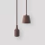 Brown Indoor Hanging Light, Single Bulb, Width 40 mm x Height 96 mm, Cord Length 1.5 m