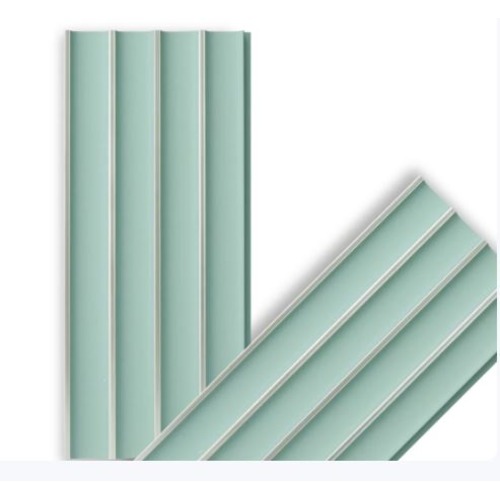 لوح بديل خشب PVC صيني مضلع 13×290 سم، اللون اخضر فاتح | خط  الفخامة