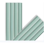 لوح بديل خشب PVC صيني مضلع المقاس 13×290 سم اللون اخضر فاتح