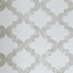 Vinyl Wallpaper, Patterned Design, Size 15.6m × 106 cm, Gray and Gold Brown Color 