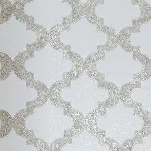 Vinyl Wallpaper Patterned Design 15.6m × 106 cm Gray and Gold Brown | Luxury line