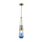 Suspended Lighting Unit, Blue Color, Size 48x13 cm