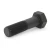 Half Thread Black Steel Hexagonal Bolt, UNF  Grade 5 Size 14   mm     