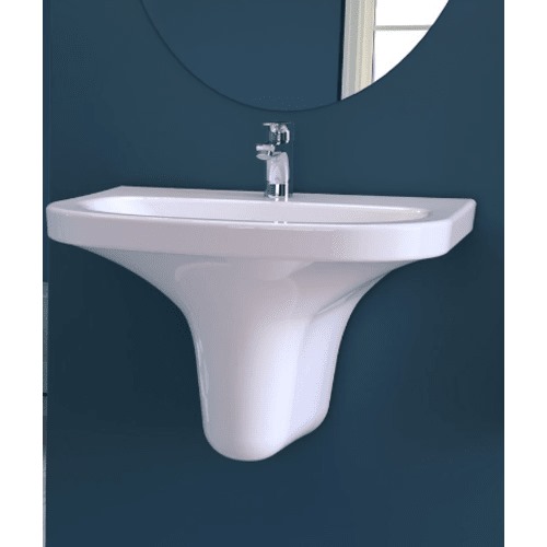 Hanging Wash Basin Size 47.5x61x18.5 cm, Off White Color | Saudi Ceramics