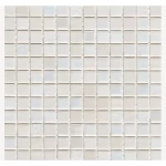 Gloss Mosaic Tiles Size 31.6×31.6 cm, White Color, Fluro Design | Abyat Company