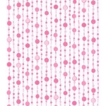 Youth and children wallpaper, white with pink color, length 10 m, width 0.53 m, model GK9030 