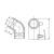 HDPE Elbow 45° Electric Welding, Size 315mm, Length 470mm, Black | Union Pipe industry KSA - Image 2