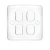 Electrical light switch 4 gang 2 way 10 Amp Mira Alfanar Size 7×7 cm Color White 